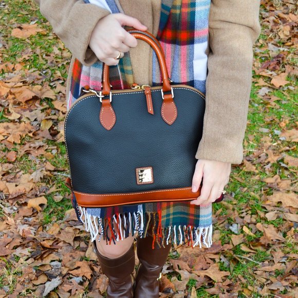 Dooney & Bourke Handbags - Dooney classic domed satchel black & brown leather